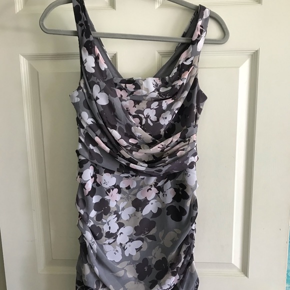 Express Runched Floral Dress - Picture 1 of 5